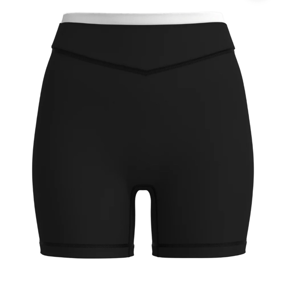 Liaison The Label Layered Sculpt Shorts Black and White